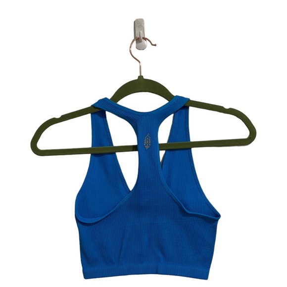 Free People Varsity Blue Throw Crop Top Sz M NWT - Picture 9 of 12